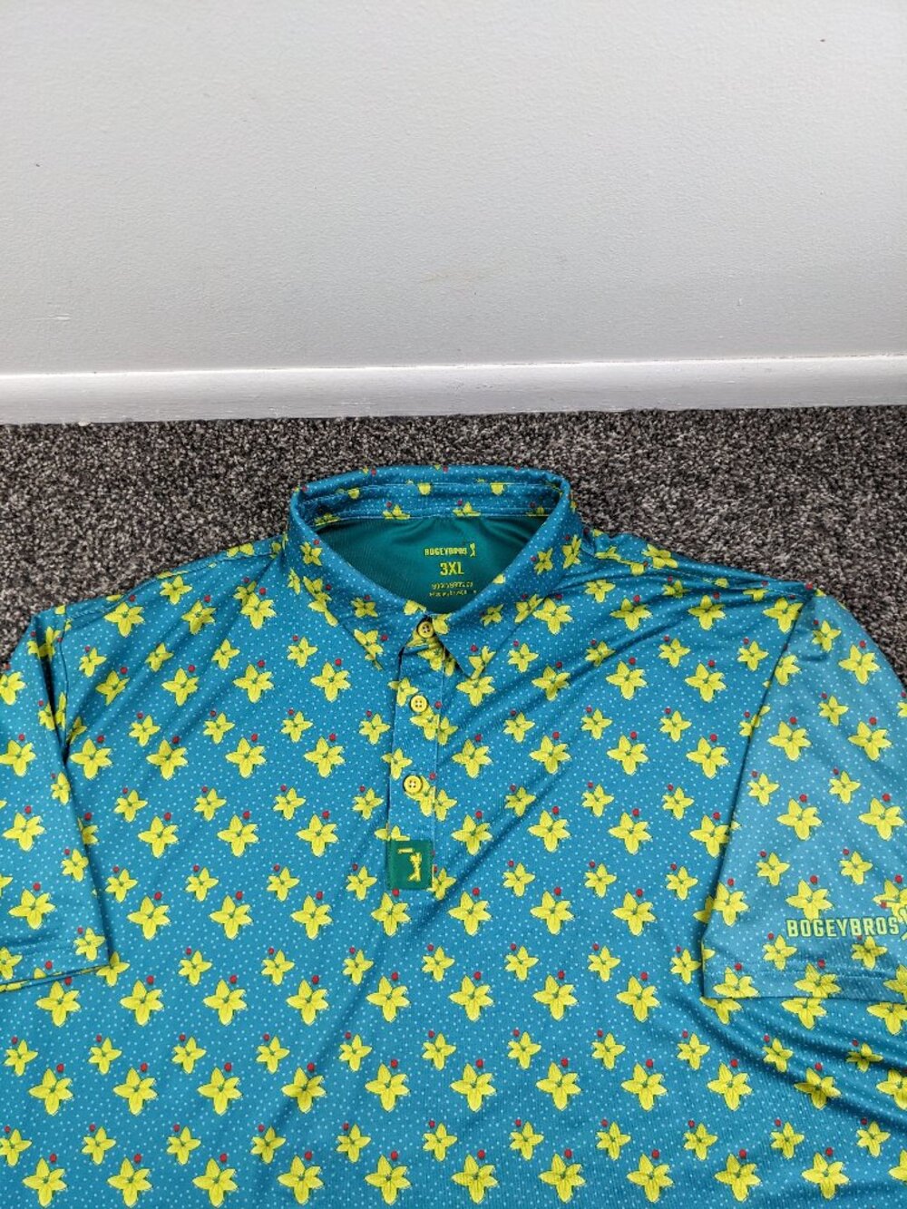 Bogey Bros Polo Shirt Performance Floral Mens 3XL